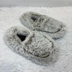 NWOT Warmies Marshmallow Brown Microwavable Lavender Scented Slippers One Size